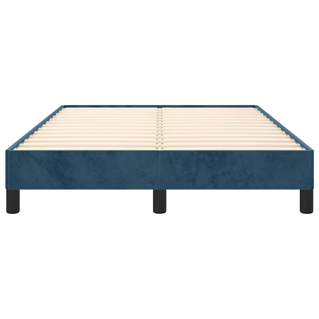 Bettgestell ohne Matratze Dunkelblau 120x200 cm Samt