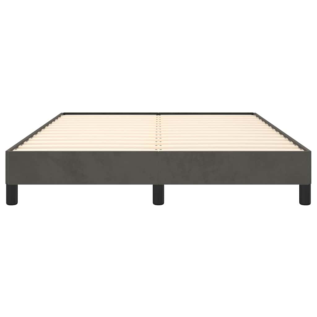 Bettgestell ohne Matratze Dunkelgrau 140x190 cm Samt
