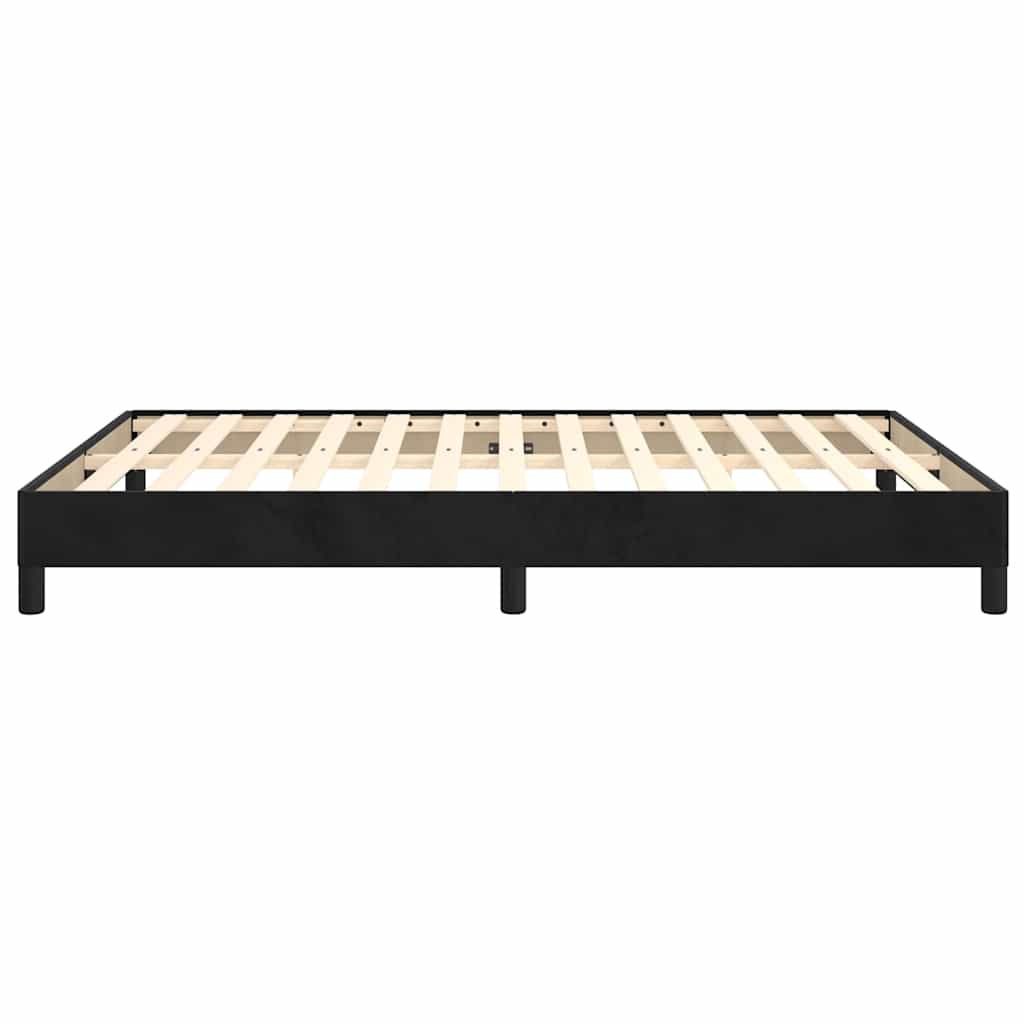 Bettgestell ohne Matratze Schwarz 140x190 cm Samt