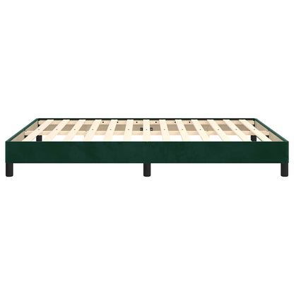 Bettgestell ohne Matratze Dunkelgrün 140x190 cm Samt