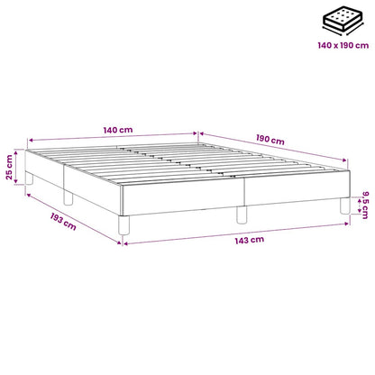 Bettgestell ohne Matratze Dunkelgrün 140x190 cm Samt