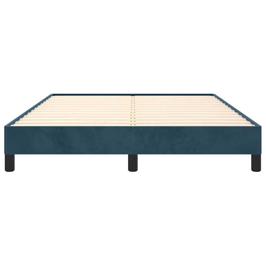 Bettgestell ohne Matratze Dunkelblau 140x190 cm Samt