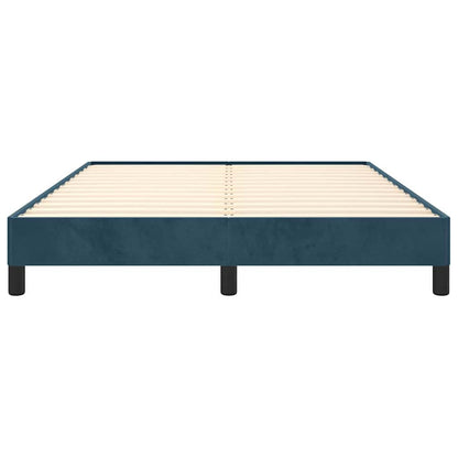 Bettgestell ohne Matratze Dunkelblau 140x190 cm Samt