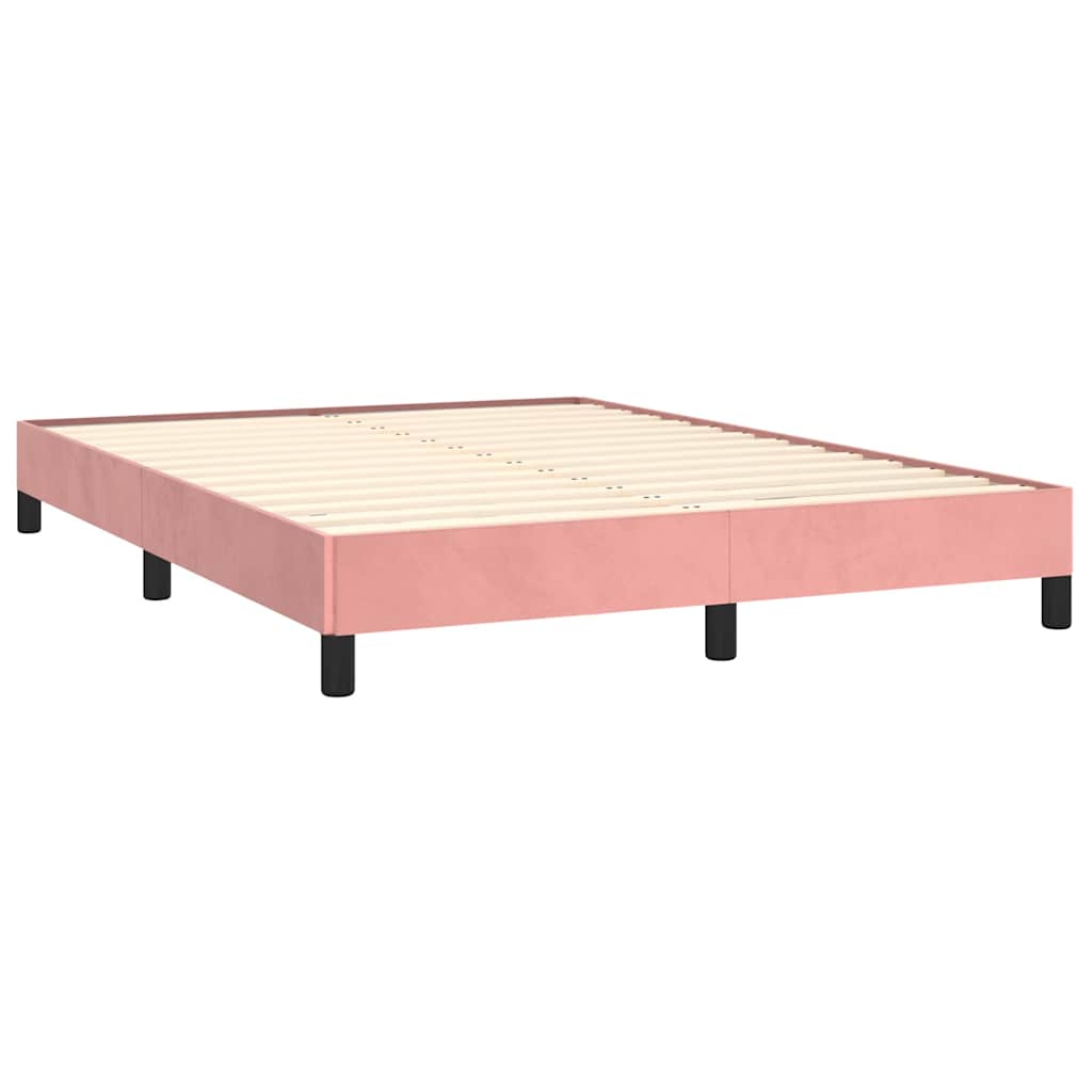 Bettgestell Rosa 140x190 cm Samt