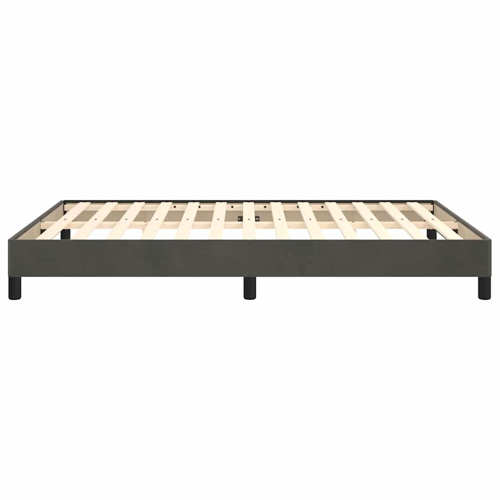 Bettgestell ohne Matratze Dunkelgrau 140x200 cm Samt