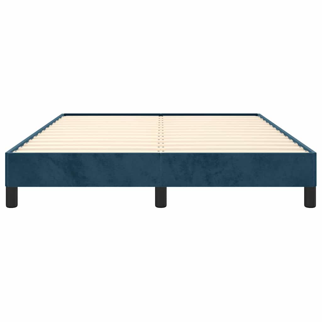 Bettgestell ohne Matratze Dunkelblau 140x200 cm Samt