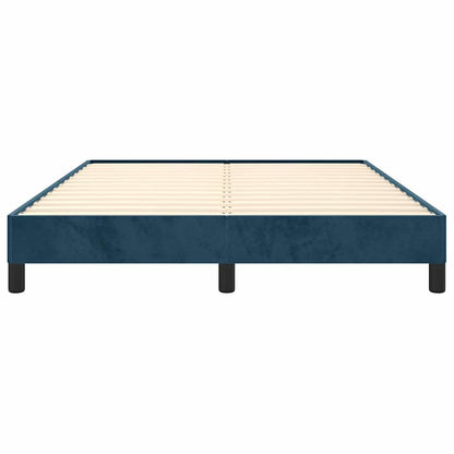 Bettgestell ohne Matratze Dunkelblau 140x200 cm Samt