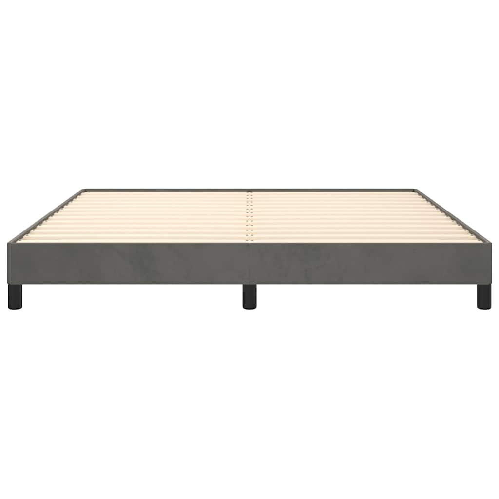 Bettgestell ohne Matratze Dunkelgrau 160x200 cm Samt