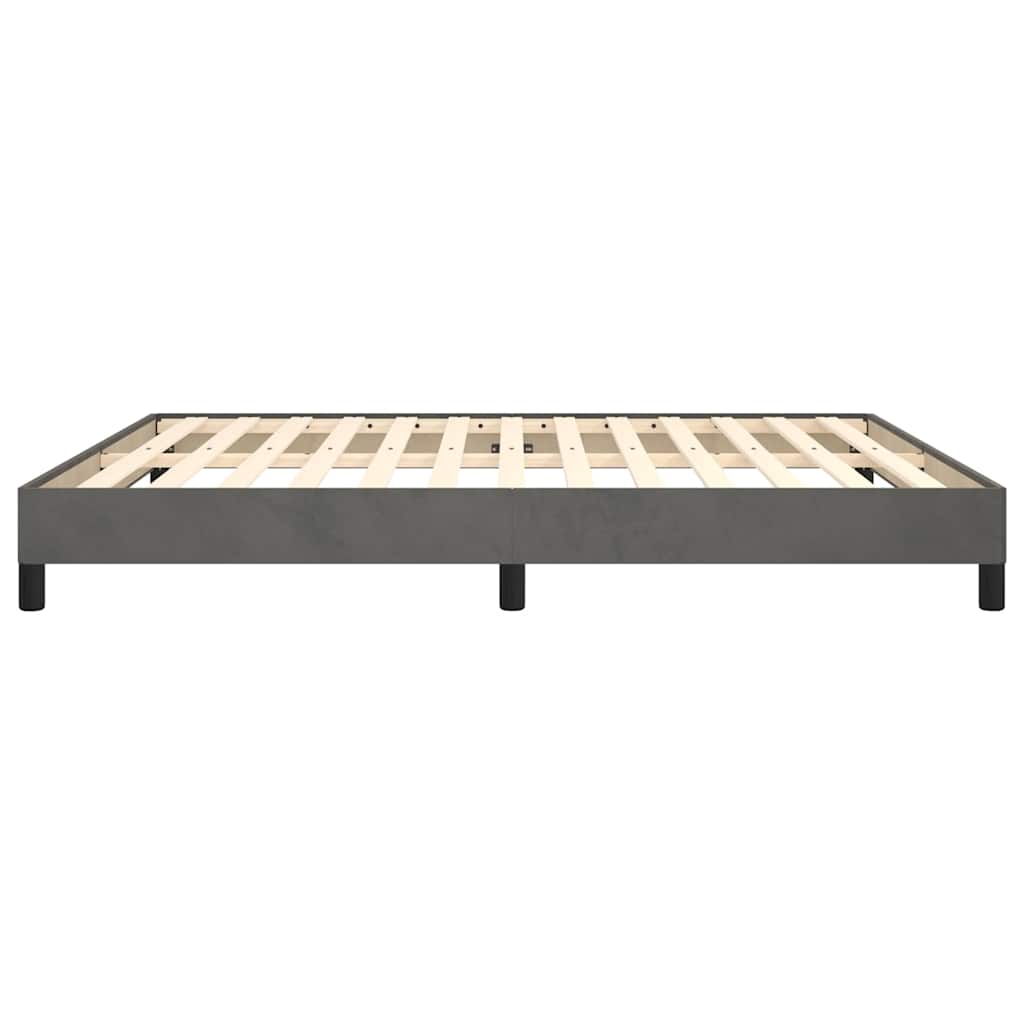 Bettgestell ohne Matratze Dunkelgrau 160x200 cm Samt