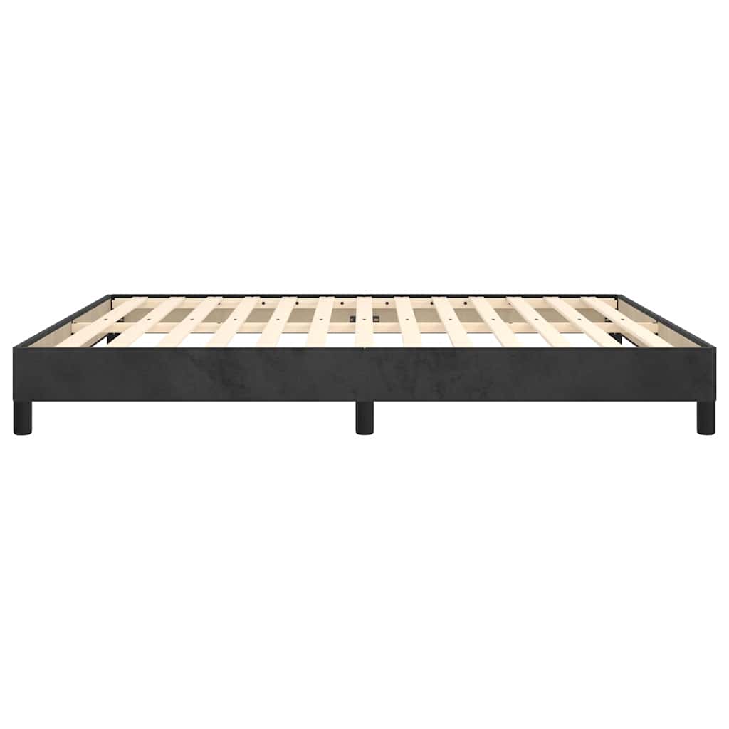 Bettgestell ohne Matratze Schwarz 160x200 cm Samt