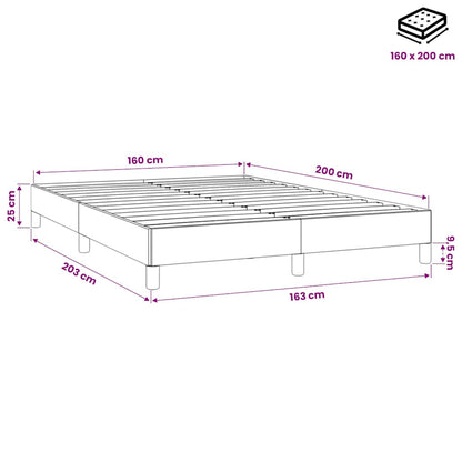 Bettgestell ohne Matratze Schwarz 160x200 cm Samt