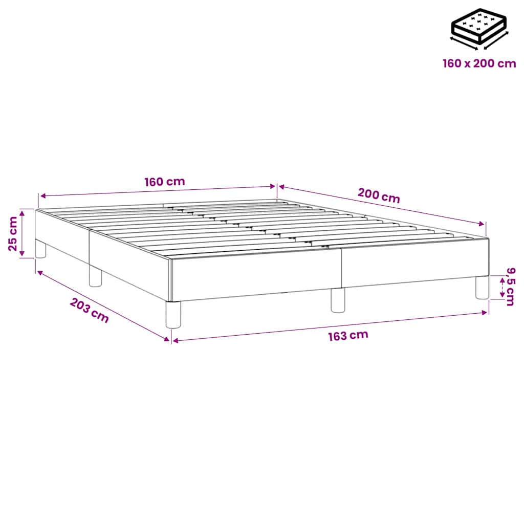 Bettgestell ohne Matratze Dunkelgrün 160x200 cm Samt