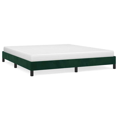 Bettgestell ohne Matratze Dunkelgrün 180x200 cm Samt