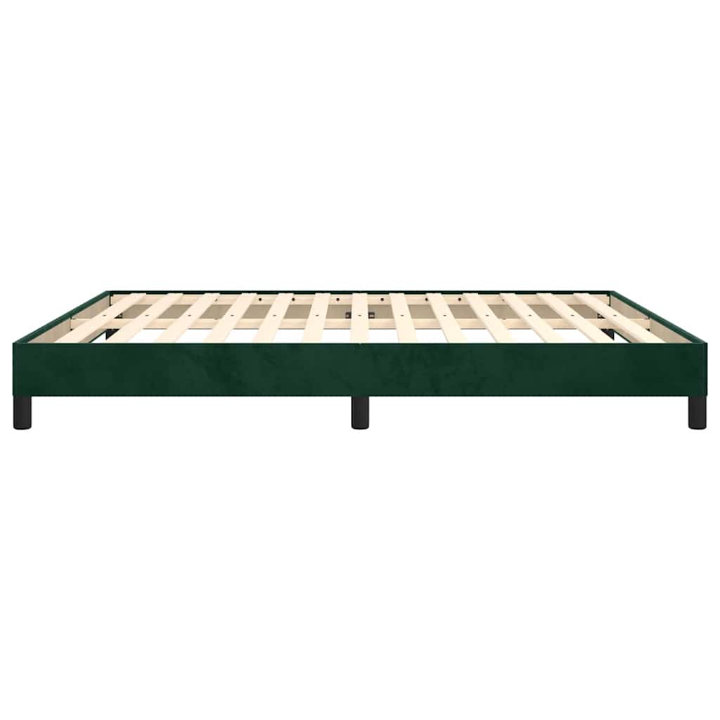 Bettgestell ohne Matratze Dunkelgrün 180x200 cm Samt