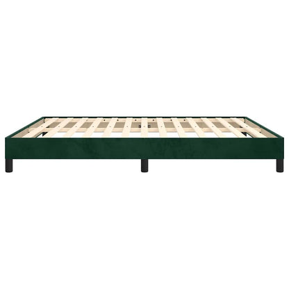 Bettgestell ohne Matratze Dunkelgrün 180x200 cm Samt