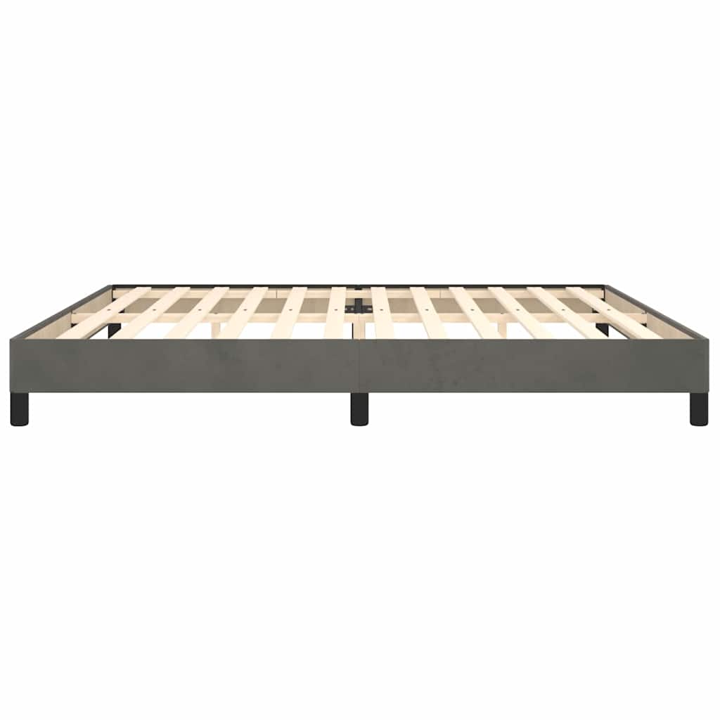 Bettgestell ohne Matratze Dunkelgrau 200x200 cm Samt