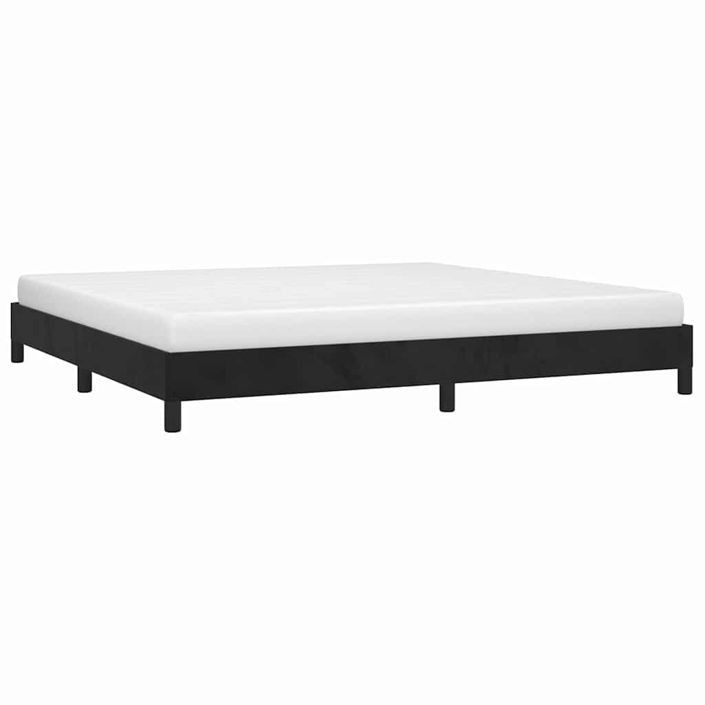 Bettgestell ohne Matratze Schwarz 200x200 cm Samt