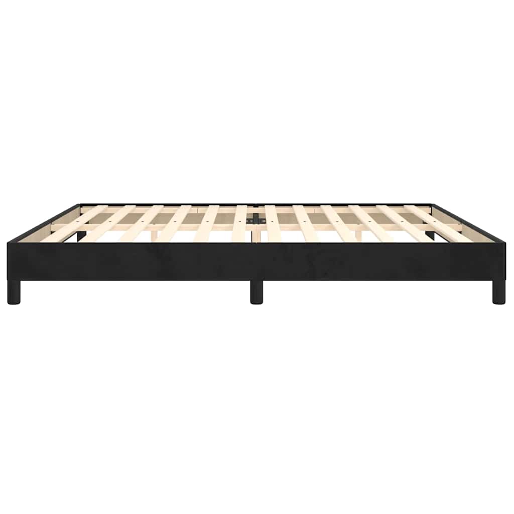 Bettgestell ohne Matratze Schwarz 200x200 cm Samt