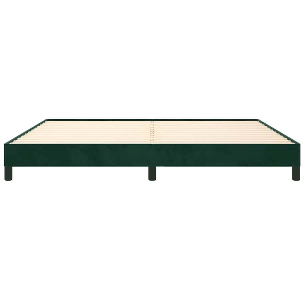 Bettgestell ohne Matratze Dunkelgrün 200x200 cm Samt