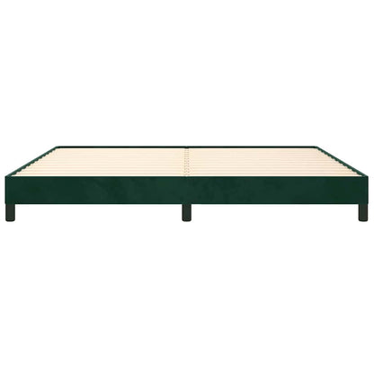 Bettgestell ohne Matratze Dunkelgrün 200x200 cm Samt