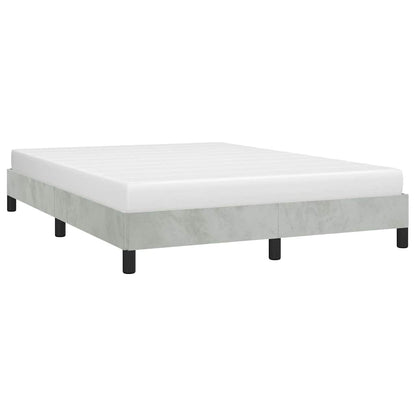 Bettgestell ohne Matratze Hellgrau 137x190 cm Vollvelours