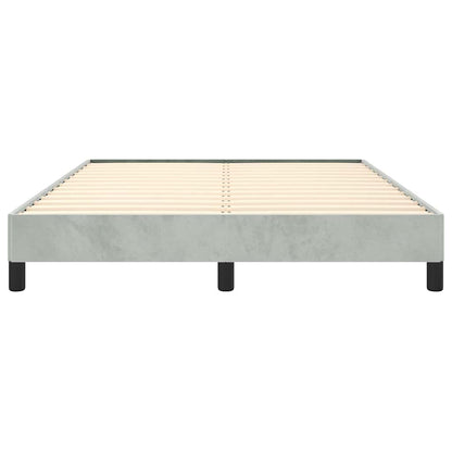 Bettgestell ohne Matratze Hellgrau 152x203 cm Queen-Size Samt