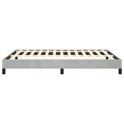 Bettgestell ohne Matratze Hellgrau 152x203 cm Queen-Size Samt