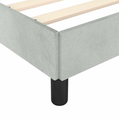 Bettgestell ohne Matratze Hellgrau 152x203 cm Queen-Size Samt