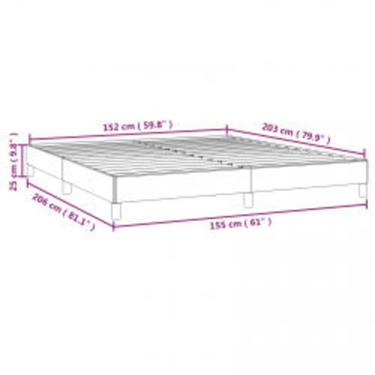 Bettgestell ohne Matratze Hellgrau 152x203 cm Queen-Size Samt