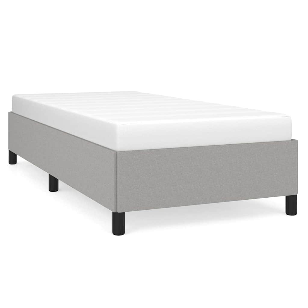 Bettgestell ohne Matratze Hellgrau 80x200 cm Stoff