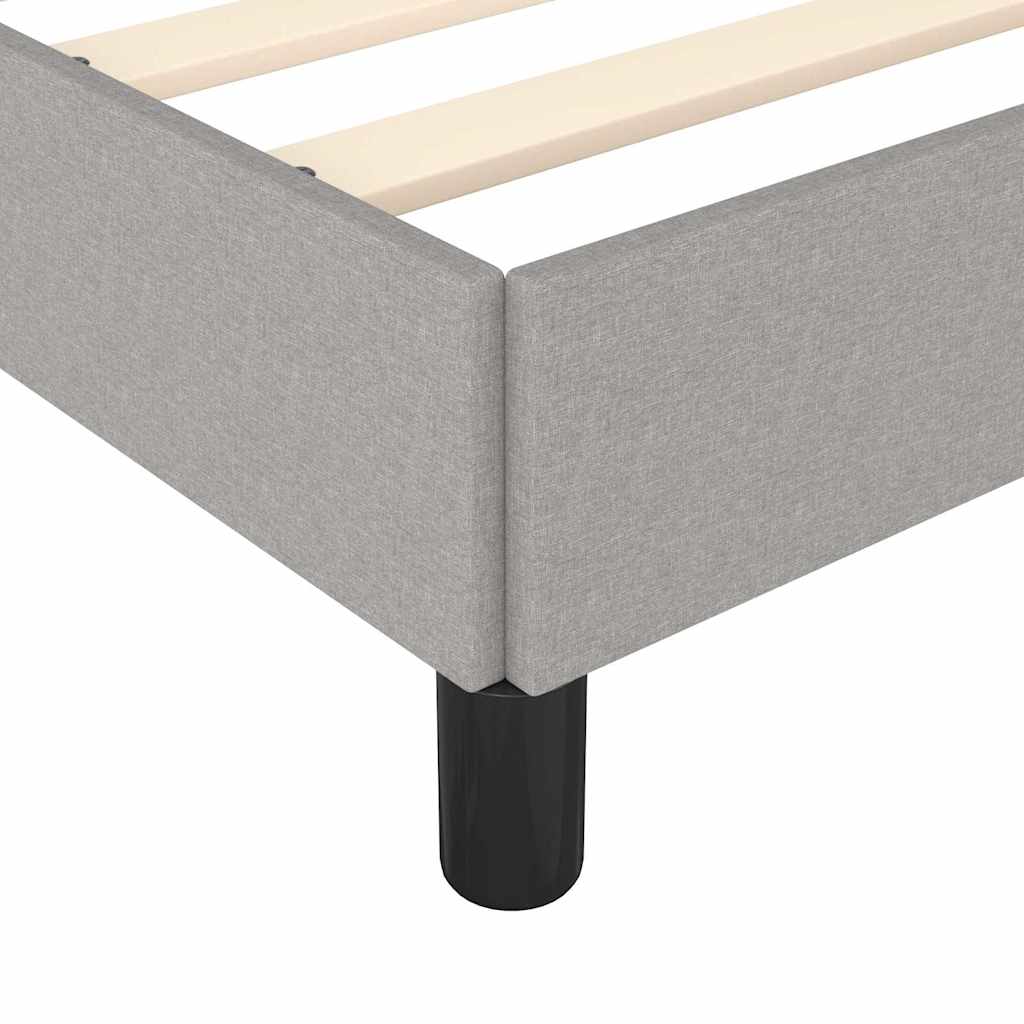 Bettgestell ohne Matratze Hellgrau 80x200 cm Stoff
