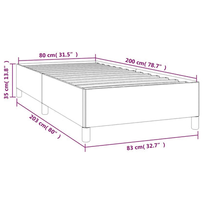 Bettgestell ohne Matratze Hellgrau 80x200 cm Stoff