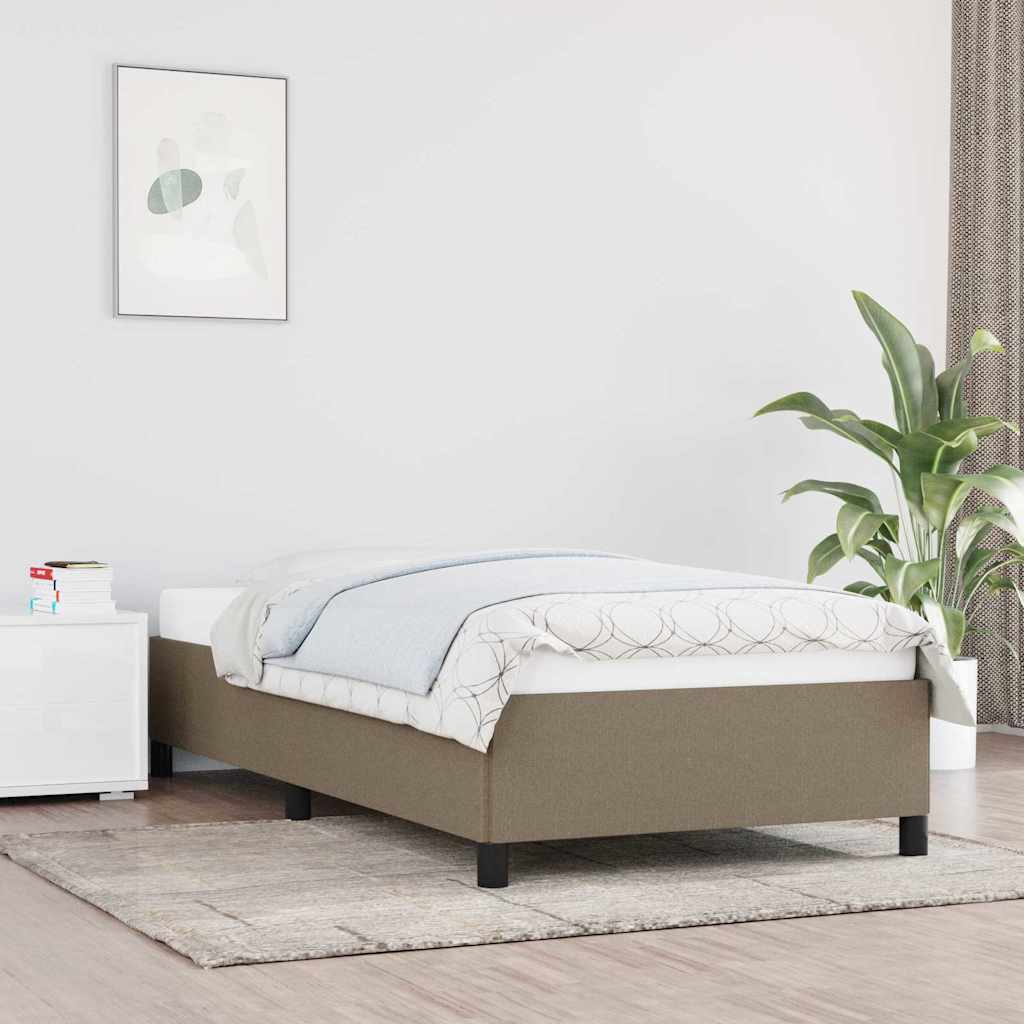 Bettgestell ohne Matratze Taupe 90x190 cm Stoff