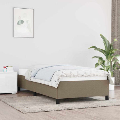 Bettgestell ohne Matratze Taupe 90x190 cm Stoff