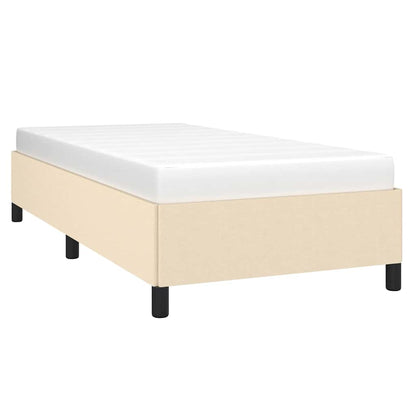 Bettgestell ohne Matratze Creme 90x190 cm Stoff