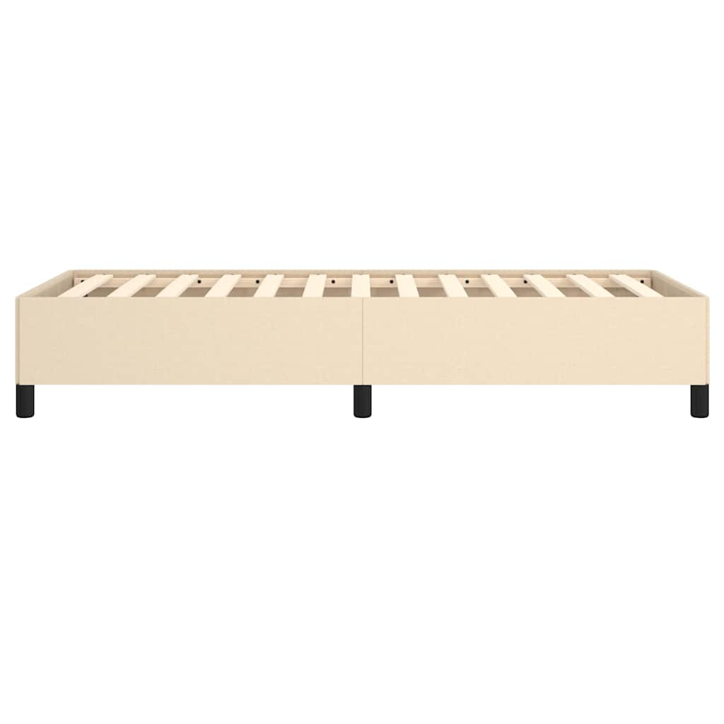 Bettgestell ohne Matratze Creme 90x190 cm Stoff