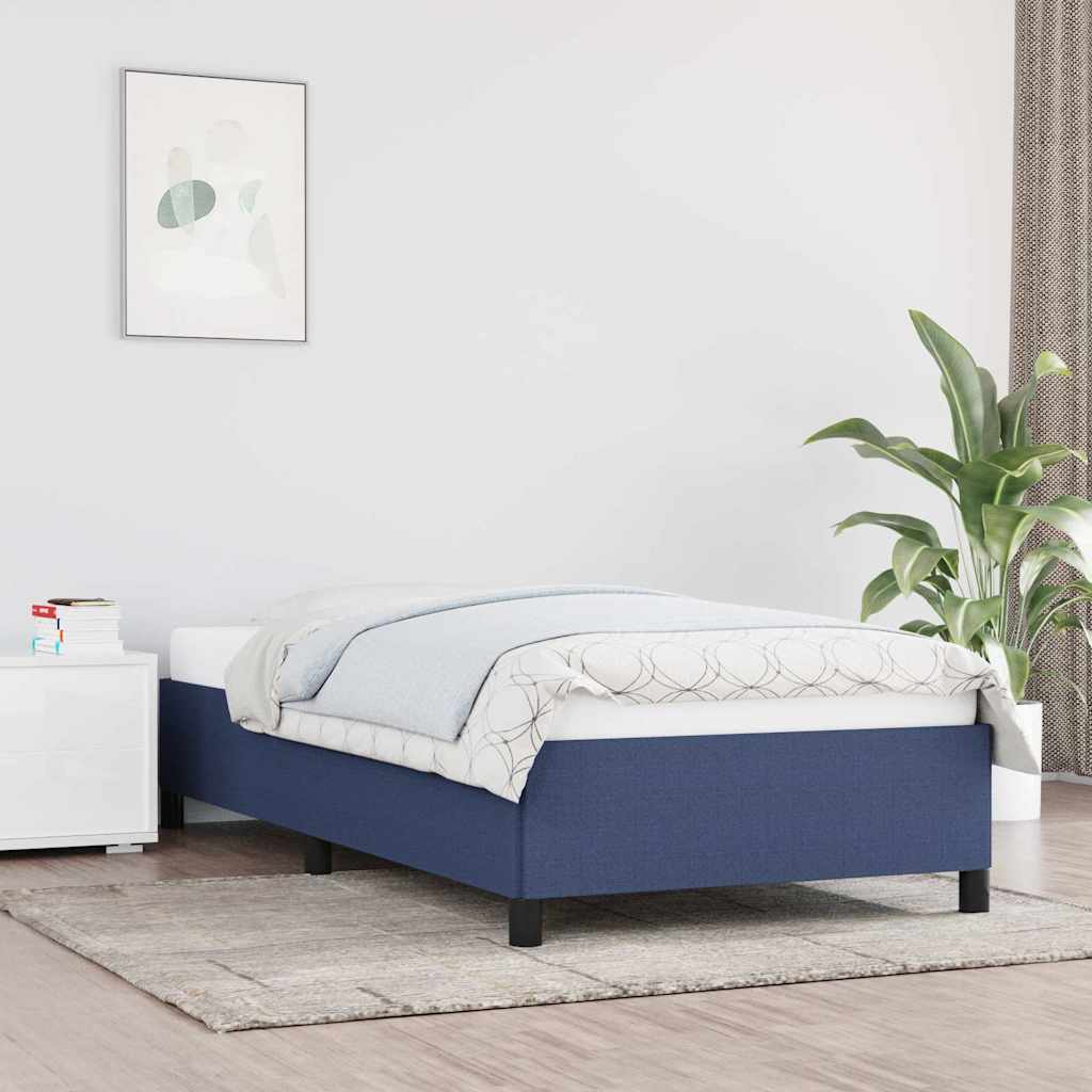Bettgestell ohne Matratze Blau 90x190 cm Stoff