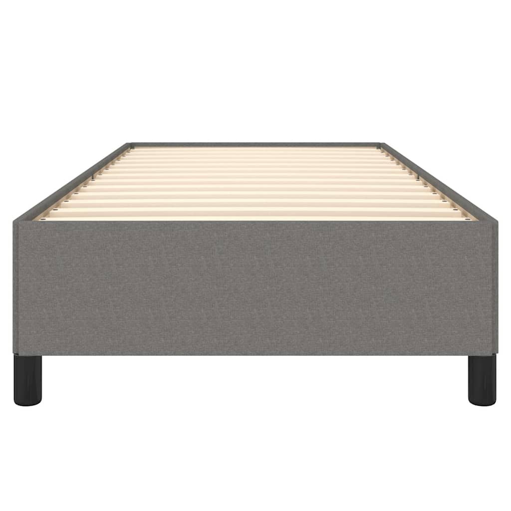 Bettgestell ohne Matratze Dunkelgrau 90x200 cm Stoff