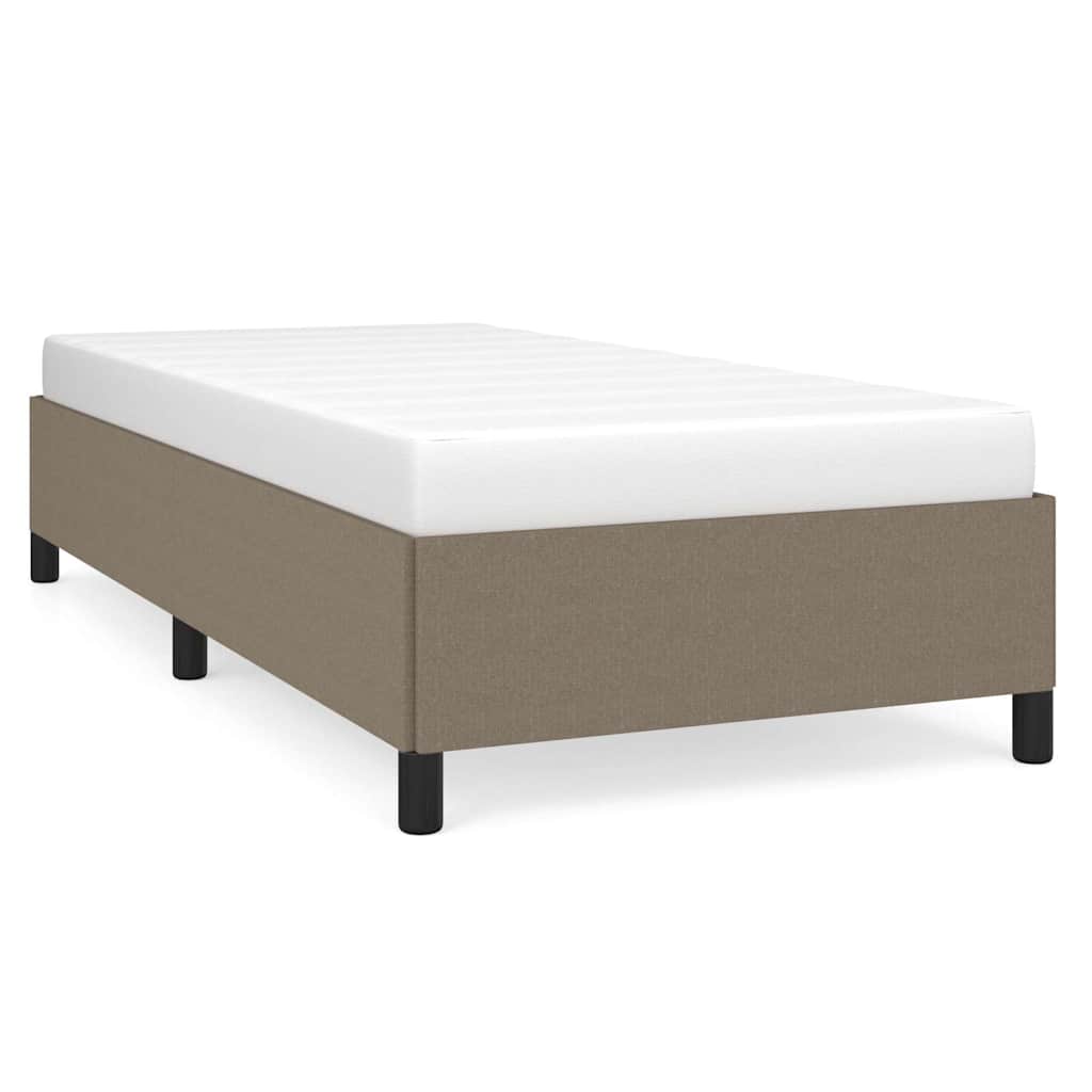 Bettgestell ohne Matratze Taupe 100x200 cm Stoff
