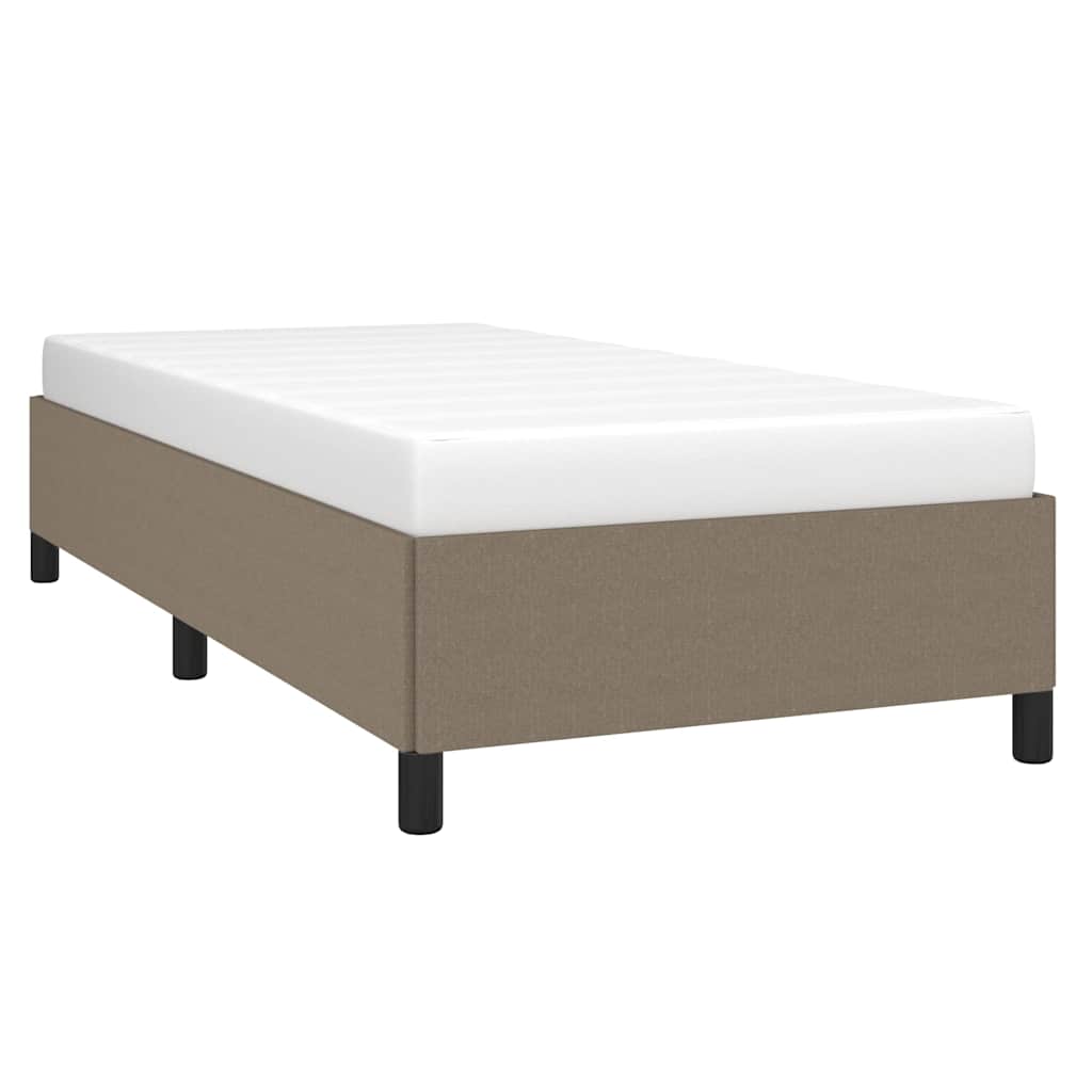 Bettgestell ohne Matratze Taupe 100x200 cm Stoff