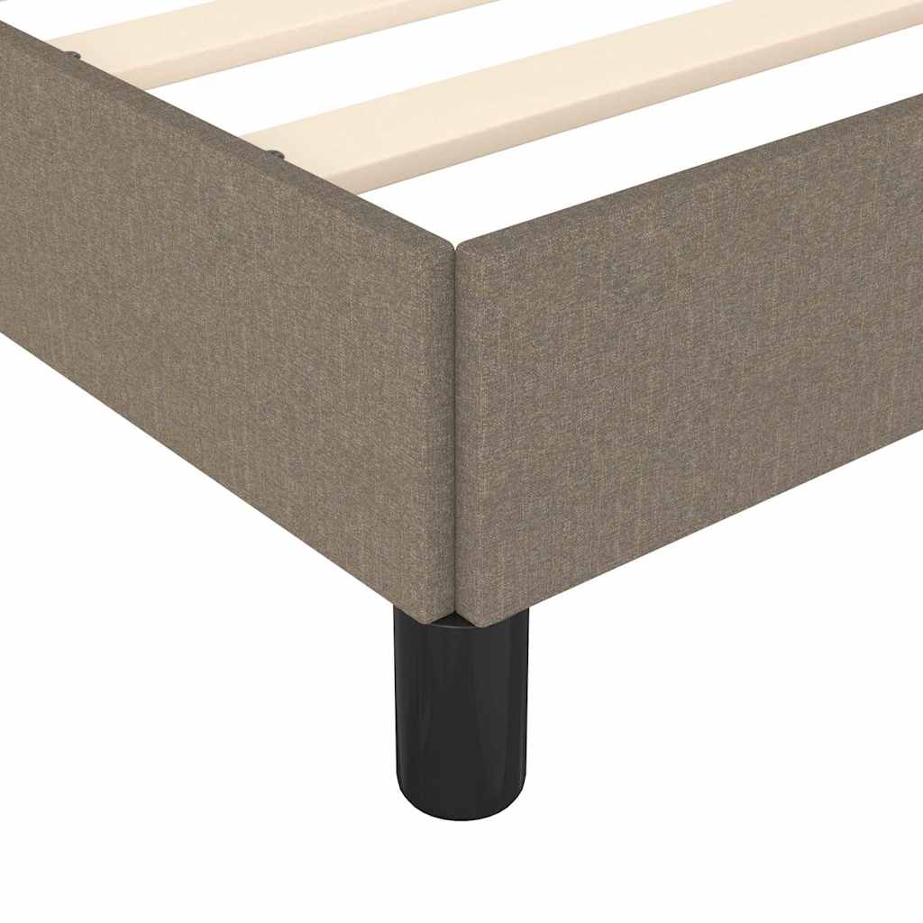 Bettgestell ohne Matratze Taupe 100x200 cm Stoff