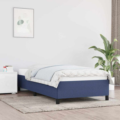 Bettgestell ohne Matratze Blau 100x200 cm Stoff