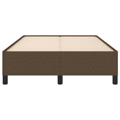Bettgestell ohne Matratze Dunkelbraun 120x200 cm Stoff
