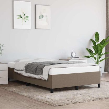 Bettgestell ohne Matratze Taupe 120x200 cm Stoff