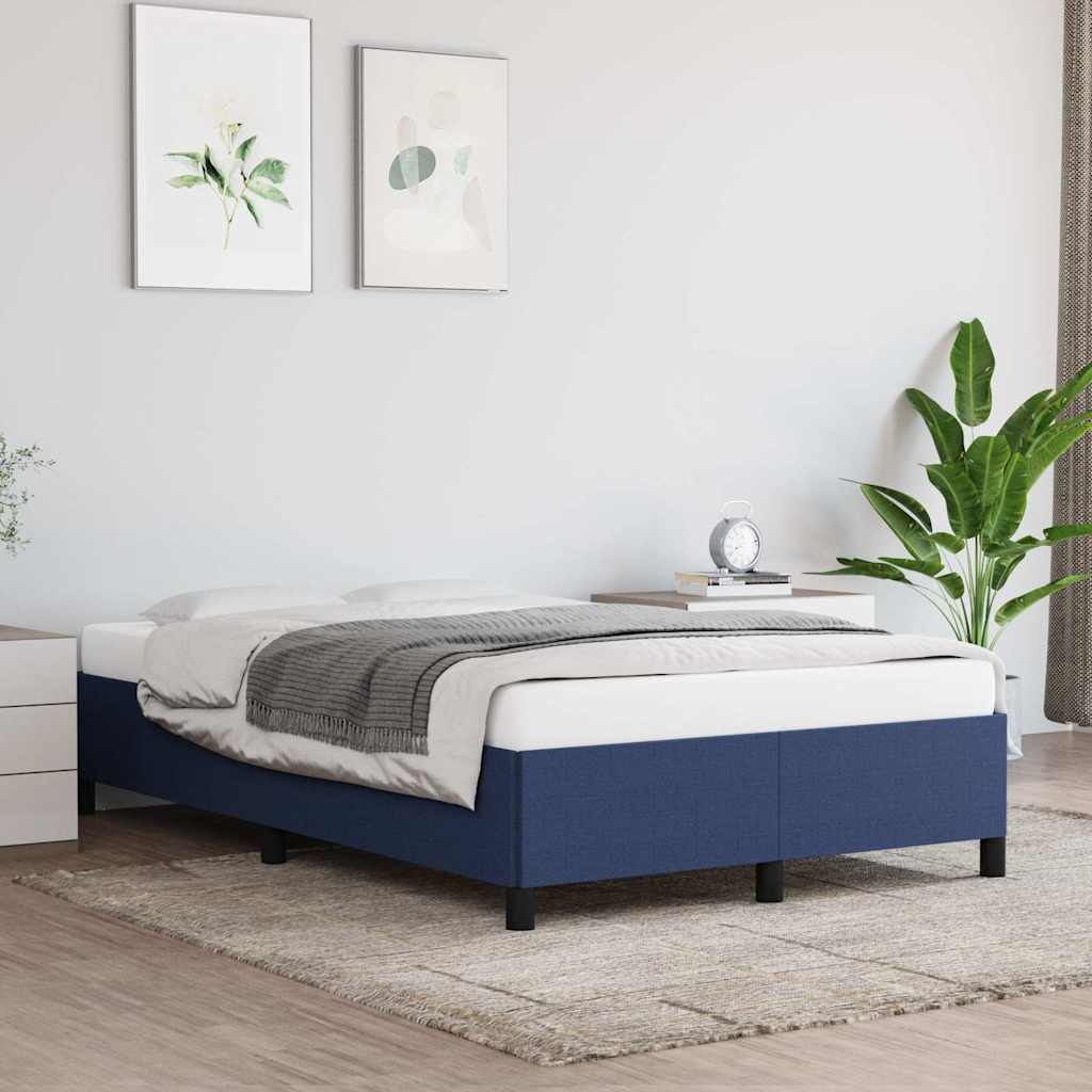 Bettgestell ohne Matratze Blau 120x200 cm Stoff