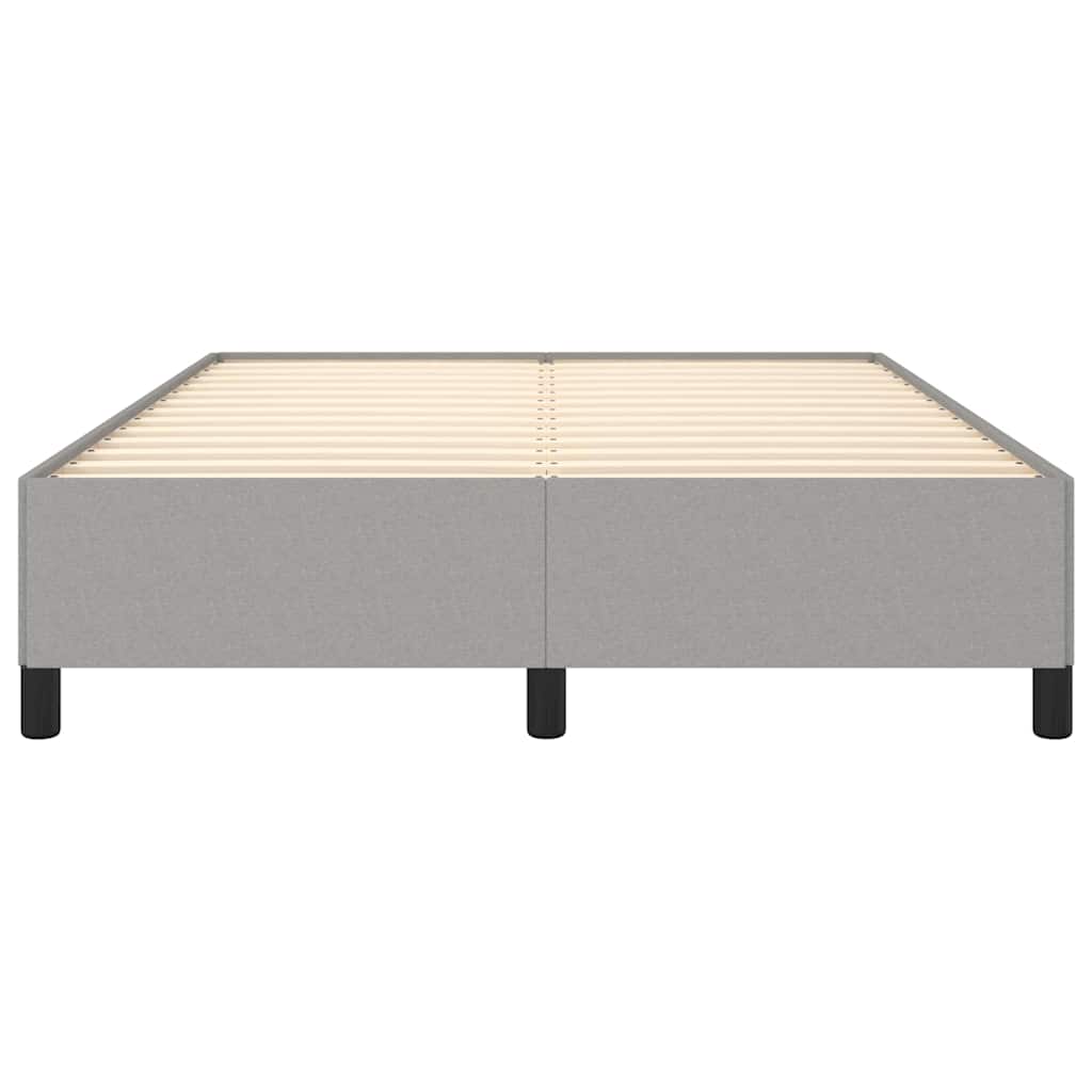 Bettgestell ohne Matratze Hellgrau 140x190 cm Stoff