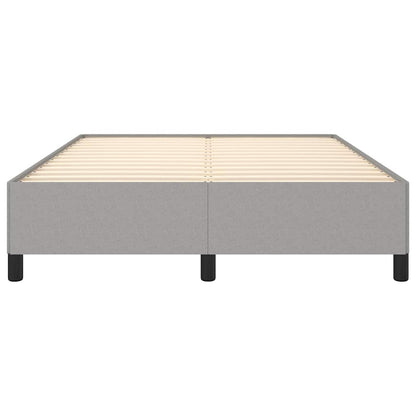 Bettgestell ohne Matratze Hellgrau 140x190 cm Stoff