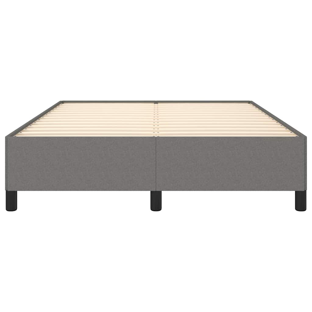 Bettgestell ohne Matratze Dunkelgrau 140x190 cm Stoff