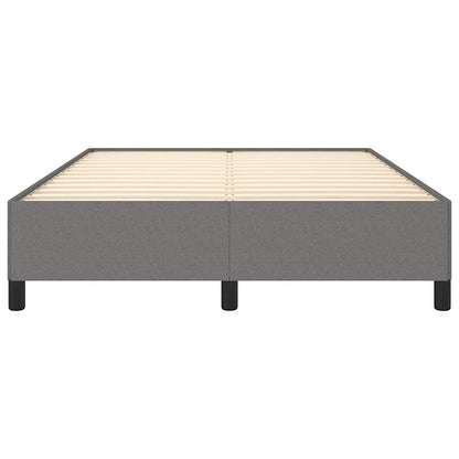 Bettgestell ohne Matratze Dunkelgrau 140x190 cm Stoff