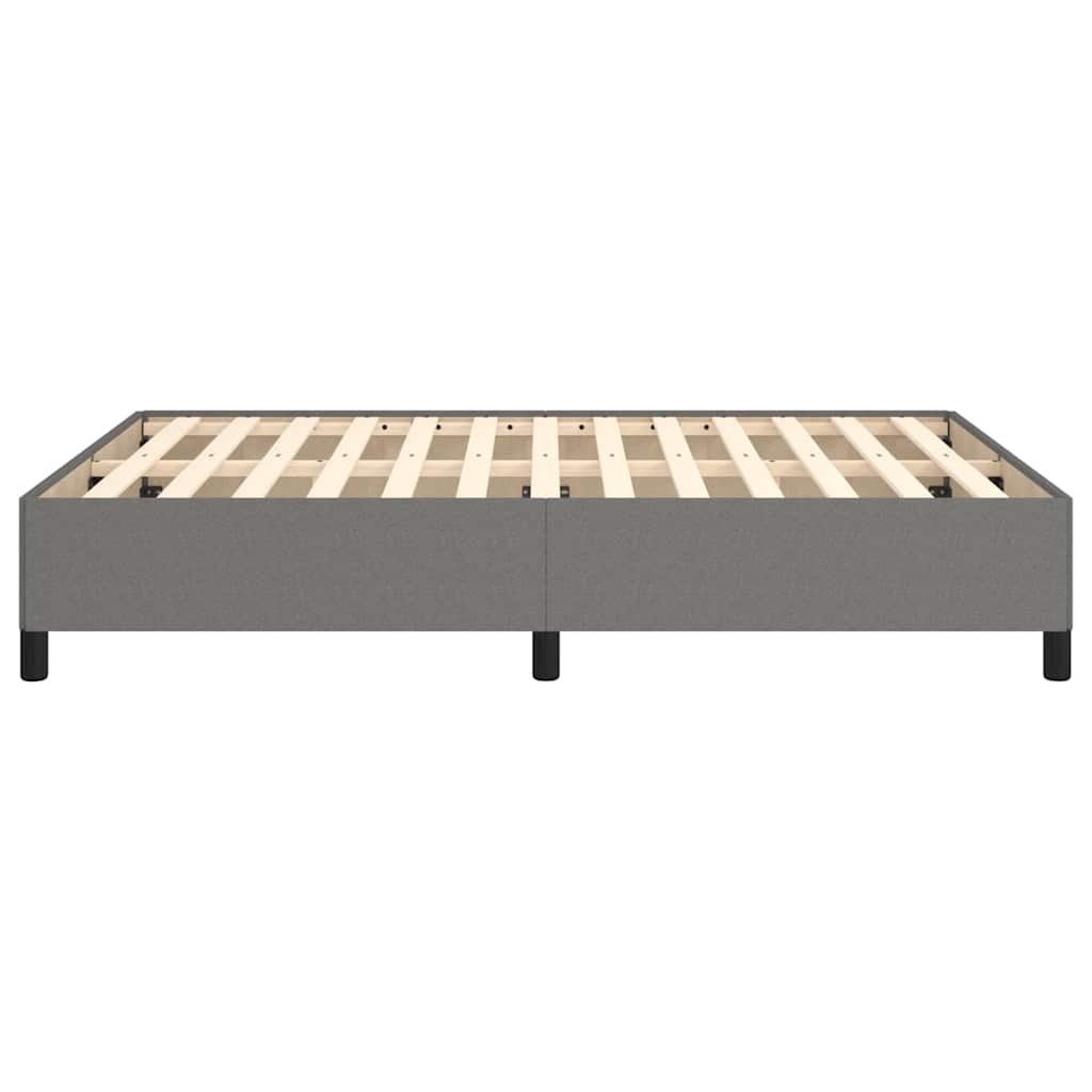 Bettgestell ohne Matratze Dunkelgrau 140x190 cm Stoff